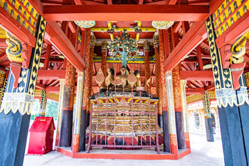 Canvas Print - Ancient Buddha in Pong Sanuk temple