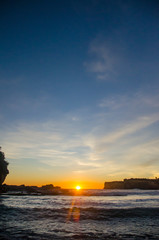 Wall Mural - sunset on the beach in east java