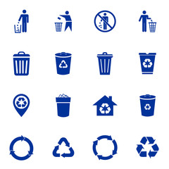 Poster - trash can icon vector design symbol