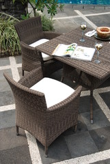 Artistic Ethnic Classy Modern Elegant Luxury Indoor Home Interiors and Outdoor Garden Park Furniture Table Chair Cabinet Accessories from Rattan Plastic Wicker or Wooden Materials for Hotel and House 