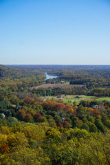 Wall Mural - Washington Crossing, PA: View of the Delaware River and Pennsylvania countryside from Bowman's Hill Tower in Washington Crossing Historic Park.