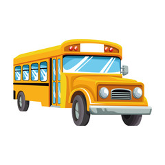 Sticker - school bus icon, colorful design