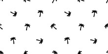 Palm Tree Seamless Pattern Coconut Tree Vector Island Tropical Ocean Beach Summer Scarf Isolated Tile Background Repeat Wallpaper Cartoon Illustration Design