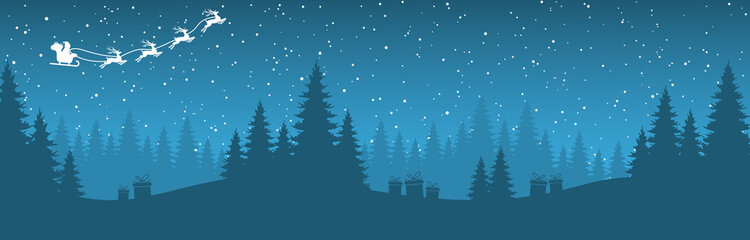 Wall Mural - simple christmas background with typical elements