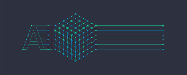 Poster - AI, machine learning, deep learning design element