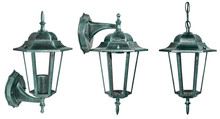 Set Of Isolated Classic Street Lamp. Ceiling And Wall Munted Lantern