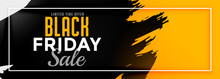 Abstract Yellow Black Friday Sale Banner Design
