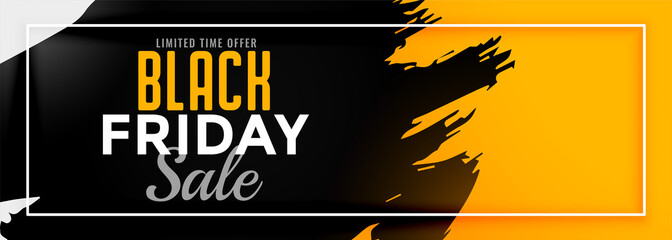 Wall Mural - abstract yellow black friday sale banner design