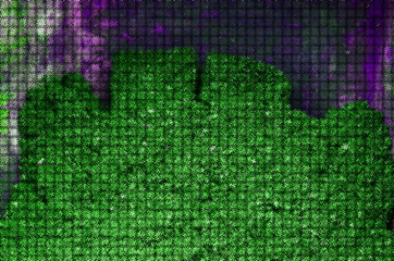 Poster -  Abstract graphic resource of green color with a violet tint.