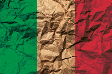 Poster -  flag of italy with texture. template for design