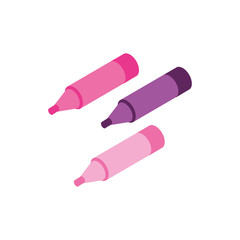 Sticker - markers makeup product isolated icon