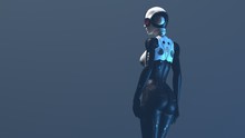 Female Robot On A Neutral Background 3d Render