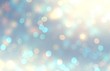 canvas print picture - Bokeh blue yellow background. Blurry texture sparkles. Abstract template holiday. Defocus pattern glitter.