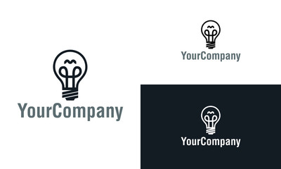 Aufkleber - Lamp, bulb and lighting logo icon design template elements. Simple minimalist template graphic illustration. Creative vector emblem, for icon or design concept.