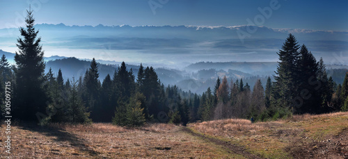 Dekoracja na wymiar  gorce-panorama-z-gocow-na-tatry-okolice-nowego-targu-polana-kotlarska