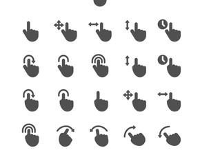 Poster - Gesture v1 UI Pixel Perfect Well-crafted Vector Solid Icons 48x48 Ready for 24x24 Grid for Web Graphics and Apps. Simple Minimal Pictogram