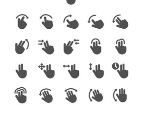 Poster - Gesture v2 UI Pixel Perfect Well-crafted Vector Solid Icons 48x48 Ready for 24x24 Grid for Web Graphics and Apps. Simple Minimal Pictogram