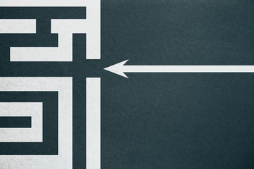 Poster - Labyrinth with white arrow