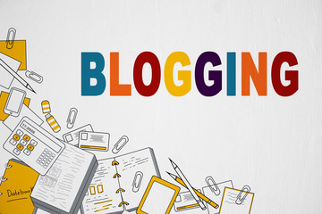 Wall Mural - Blogging and success concept