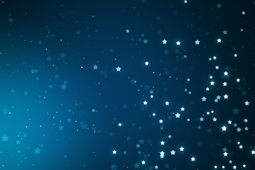Poster - Abstract blurry blue star background