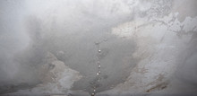 Dampness Moisture On Ceiling With Drops Of Water Infiltration