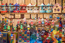 Christmas Glass Ornaments Shop On Christmas Market In Europe