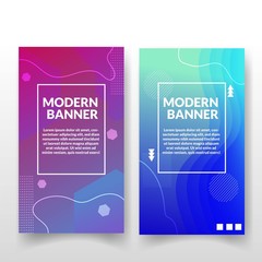 Modern banner background futuristic style with gradient color