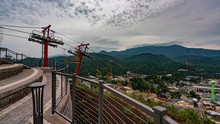 Gatlinburg SkyLift Park On A Cloudy Day Timelapse In Tennessee