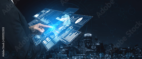 Cuadros en Lienzo Data Analysis for Business and Finance Concept