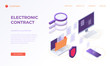 Landing page for electronic contract