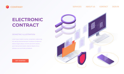 Poster - Landing page for electronic contract