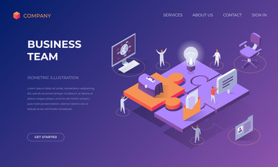 Poster - Landing page for business team