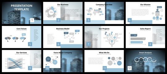 Wall Mural - business presentation templates