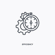 Efficiency outline icon. Simple linear element illustration. Isolated line Efficiency icon on white background. Thin stroke sign can be used for web, mobile and UI.