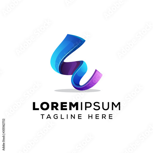 letter E 3d logo design illustration premium vector for your company Tableau sur Toile