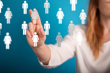 Poster - Stack of hands showing unity and teamwork 3d.