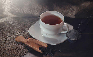 Wall Mural - Brewed tea on a serving table