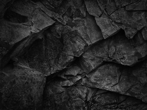Wall Mural -  - dark stone background. black white rock granite texture. mountain surfase close-up.