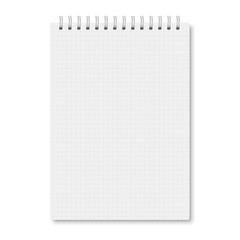 Aufkleber - White realistic a5 notebook closed with shadows