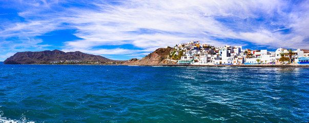 Canvas Print - Fuerteventura holidays - beautiful coastal village Las Playitas. Canary islands of Spain