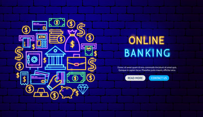 Poster - Banking Neon Banner Design