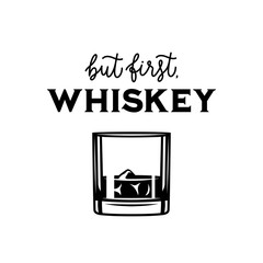 Wall Mural - Whiskey related typography poster. Vector vintage illustration.