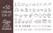 Set of hand drawn cooking icons, perfect for giving cooking instructions and explain cooking recipes. Hand drawn doodle icons isolated on white background.