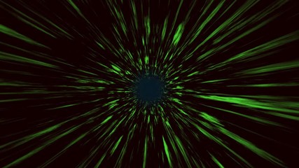 Wall Mural - space warp speed through wormehole as since fiction universe teleport with cosmic design light rays.
