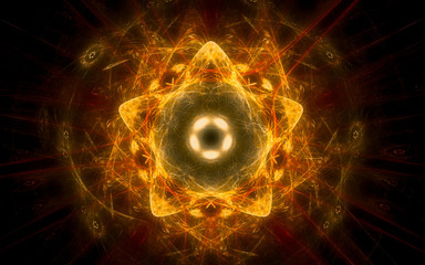 Fototapete - digital generated image in the form of abstract geometric shapes of various shades and colors for use in web design and computer graphics
