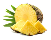 Pineapples Fruits Isolated.