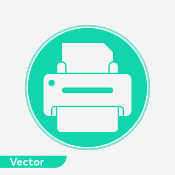 Printer vector icon sign symbol