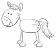 Niedliches Pferd - Vektor-Illustration