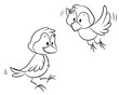 Niedliche Vögel - Vektor-Illustration