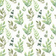 © Ellivelli - Watercolor seamless pattern Spring flowers. Festive background